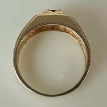 Load image into Gallery viewer, 10K Gold Garnet Vintage Baby/Child Ring sz 0.75 (1.2g)
