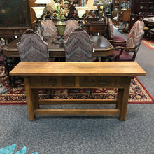 Load image into Gallery viewer, Primitive Sofa Table w/ 2 Drawers (30x63x16)

