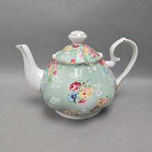 Load image into Gallery viewer, Gracie China Green Floral Teapot (6x9x6)
