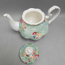 Load image into Gallery viewer, Gracie China Green Floral Teapot (6x9x6)
