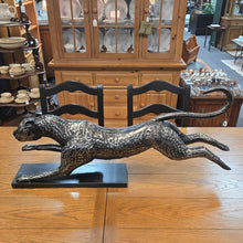 Load image into Gallery viewer, Large Metal Running Cheetah Sculpture (20x41x6.5)
