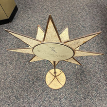 Load image into Gallery viewer, Cast Metal Star Mirror on Stand with Candle Holder (41")
