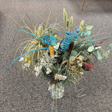 Load image into Gallery viewer, Large Glass Vase with Floral Foliage Decor (38")
