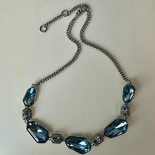 Load image into Gallery viewer, Givenchy Blue Crystal Link Necklace (18")
