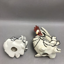 Load image into Gallery viewer, Vintage Porcelain Rooster/Hen Set (8")
