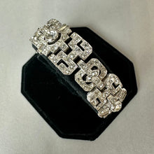 Load image into Gallery viewer, Vintage Art Deco Style Geometric Rhinestone Bracelet (7")
