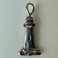Load image into Gallery viewer, Vintage Sterling Lighthouse Charm (0.75")
