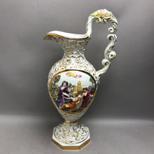 Load image into Gallery viewer, Stunning Vintage Italian Keramos R Capodimonte Vase/ Pitcher (18")
