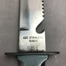 Load image into Gallery viewer, Vintage Stainless 420 Knife serrated Blade (11") AS IS
