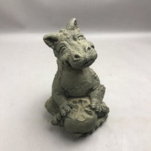 Load image into Gallery viewer, Concrete Dragon Eating Statue (10")
