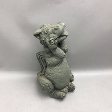 Load image into Gallery viewer, Concrete Silly Dragon Statue (10")
