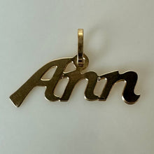 Load image into Gallery viewer, 14K Gold 'Ann' Charm (0.3g)
