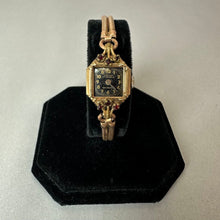 Load image into Gallery viewer, Vintage Lathin Gold Filled Red Gemstone Case Cocktail Watch As-Is

