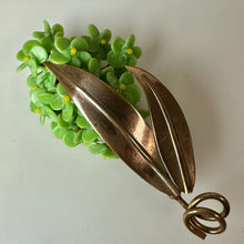 Load image into Gallery viewer, Vintage Goldtone Green Glass Beaded Blossoms Brooch Pin (3")
