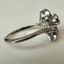 Load image into Gallery viewer, 14K White Gold Diamond Vintage Engagement Ring sz 5 (2.6g)
