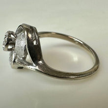 Load image into Gallery viewer, 14K White Gold Diamond Vintage Engagement Ring sz 5 (2.6g)
