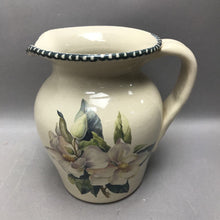 Load image into Gallery viewer, Home &amp; Garden Party Magnolia Stoneware Pitcher (8")
