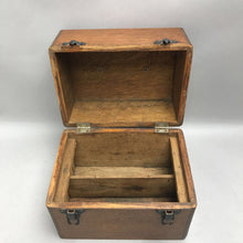 Load image into Gallery viewer, Antique Wooden Box Hinged Lid with Brass Handle (8x9x6)
