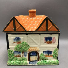 Load image into Gallery viewer, Ceramic House Biscuit Barrel / Cookie Jar (6.5x6.5x4.5) (As-Is)
