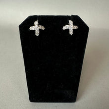 Load image into Gallery viewer, Sterling Cubic Zirconia Kiss Stud Earrings (0.5")
