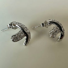 Load image into Gallery viewer, Sterling Cubic Zirconia Kiss Stud Earrings (0.5")
