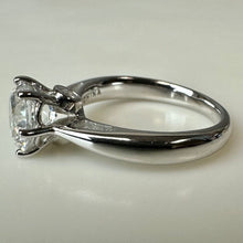 Load image into Gallery viewer, Diamonique Sterling Simulated Diamond Engagement Ring sz 7
