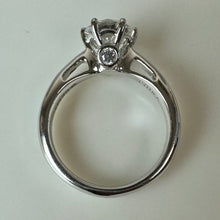 Load image into Gallery viewer, Diamonique Sterling Simulated Diamond Engagement Ring sz 7
