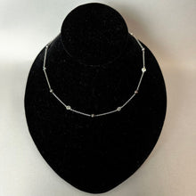 Load image into Gallery viewer, Sterling Gray Pearl Cubic Zirconia Satellite Chain Necklace (16")
