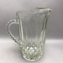 Load image into Gallery viewer, Vintage Heavy Diamond Pattern Glass Water Pitcher (9")

