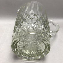 Load image into Gallery viewer, Vintage Heavy Diamond Pattern Glass Water Pitcher (9")
