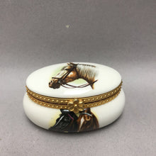Load image into Gallery viewer, Liette International Trinket Box with Horse Porcelain (2x3)
