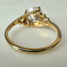 Load image into Gallery viewer, 14K Gold Cubic Zirconia Engagement Ring sz 7.75 (3.0g)
