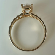 Load image into Gallery viewer, 14K Gold Cubic Zirconia Engagement Ring sz 8 (2.8g)

