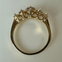 Load image into Gallery viewer, 14K Gold Cubic Zirconia 5-Stone Ring sz 8 (3.5g)
