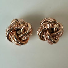 Load image into Gallery viewer, 14K Rose Gold 0.5" Knot Stud Earrings (4.3g)
