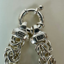 Load image into Gallery viewer, Milor Sterling Thick Byzantine Chain 18" Necklace (42.0g)
