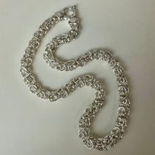 Load image into Gallery viewer, Milor Sterling Thick Byzantine Chain 18" Necklace (42.0g)
