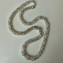Load image into Gallery viewer, Milor Sterling Thick Byzantine Chain 24" Necklace (53.2g)
