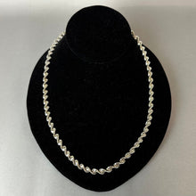 Load image into Gallery viewer, Italian Sterling Twisted Rope Chain 26" Necklace (28.8g)
