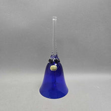 Load image into Gallery viewer, Bohemian Czech Cobalt Blue Glass Bell (7.5")
