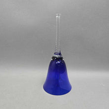 Load image into Gallery viewer, Bohemian Czech Cobalt Blue Glass Bell (7.5")
