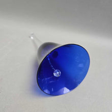 Load image into Gallery viewer, Bohemian Czech Cobalt Blue Glass Bell (7.5")
