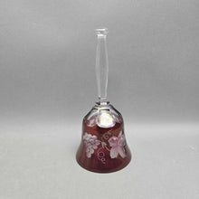 Load image into Gallery viewer, House of Goebel Ruby Red Grape &amp; Leaf Crystal Bell (7.5")
