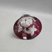 Load image into Gallery viewer, House of Goebel Ruby Red Grape &amp; Leaf Crystal Bell (7.5")
