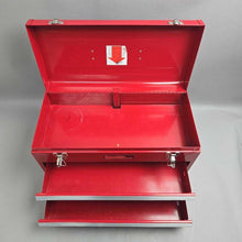 Load image into Gallery viewer, Popular Mechanics Red Metal Toolbox (10.5x18x9)
