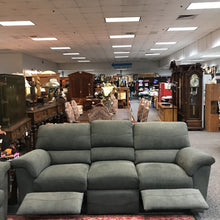 Load image into Gallery viewer, LazBoy Green Sofa Recliner (42x87x36)
