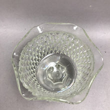Load image into Gallery viewer, Vintage Diamond Point Clear Indiana Glass Candle Bowl (3")
