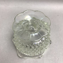 Load image into Gallery viewer, Vintage Diamond Point Clear Indiana Glass Candle Bowl (3")
