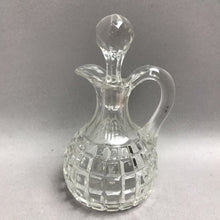 Load image into Gallery viewer, Vintage Hand Blown Glass Cruet with Stopper (5")
