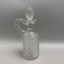 Load image into Gallery viewer, Blown Glass Pointed Hobnob Decanter Cruet with Stopper (6")
